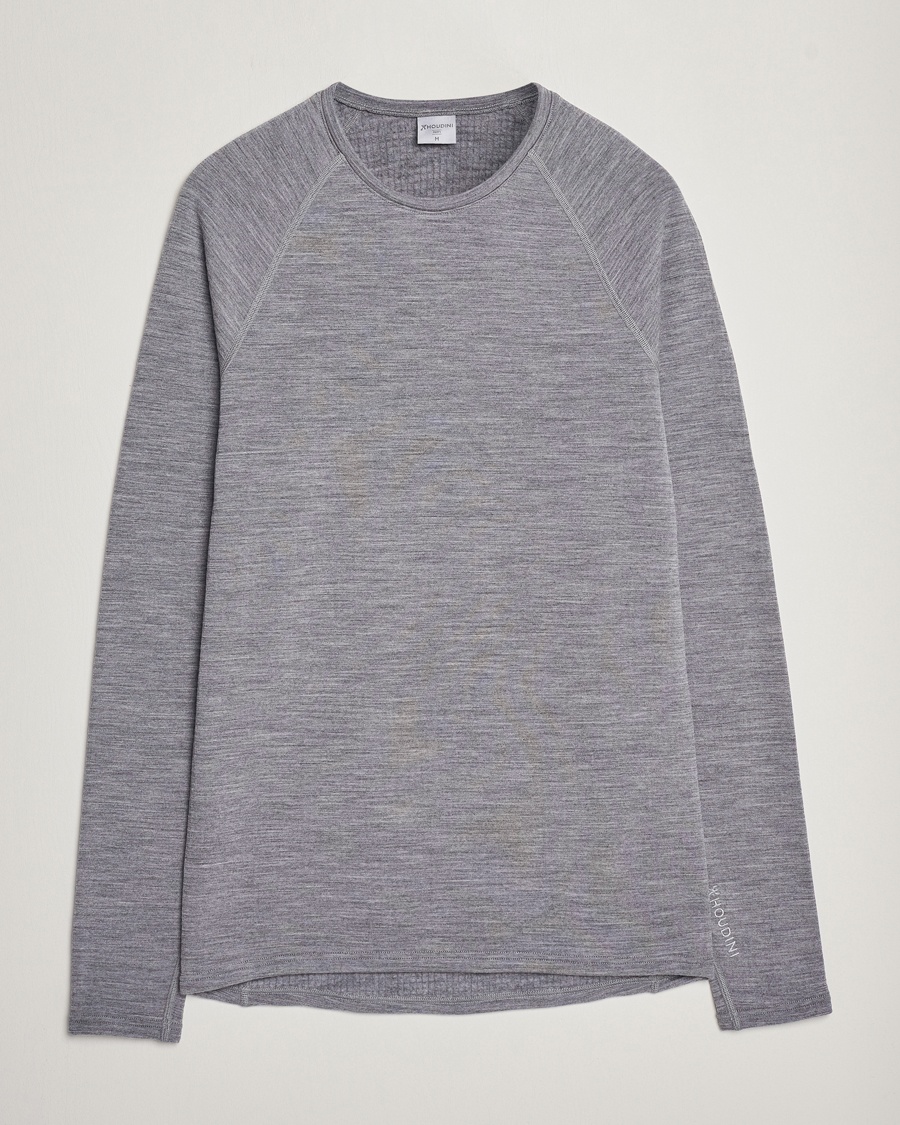 Houdini Desoli Merino Thermal Crew College Grey – Grå