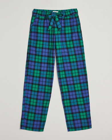 Herre | Klær | Tekla | Flannel Checked Pyjama Pants Green/Blue