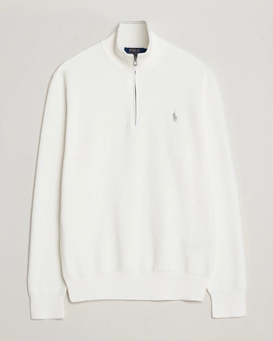 Herre |  | Polo Ralph Lauren | Textured Half-Zip Deckwash White