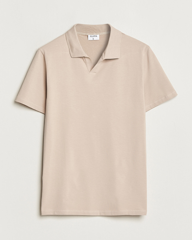 Herre | Filippa K | Filippa K | Soft Lycra Polo T-Shirt Light Taupe