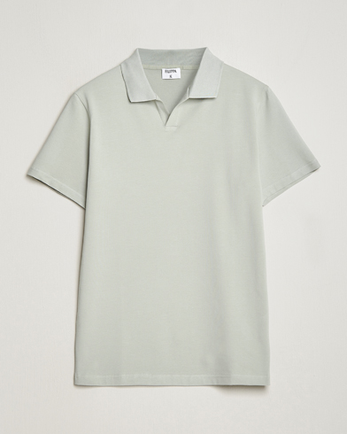 Herre | Personal Classics | Filippa K | Soft Lycra Polo T-Shirt Green Grey