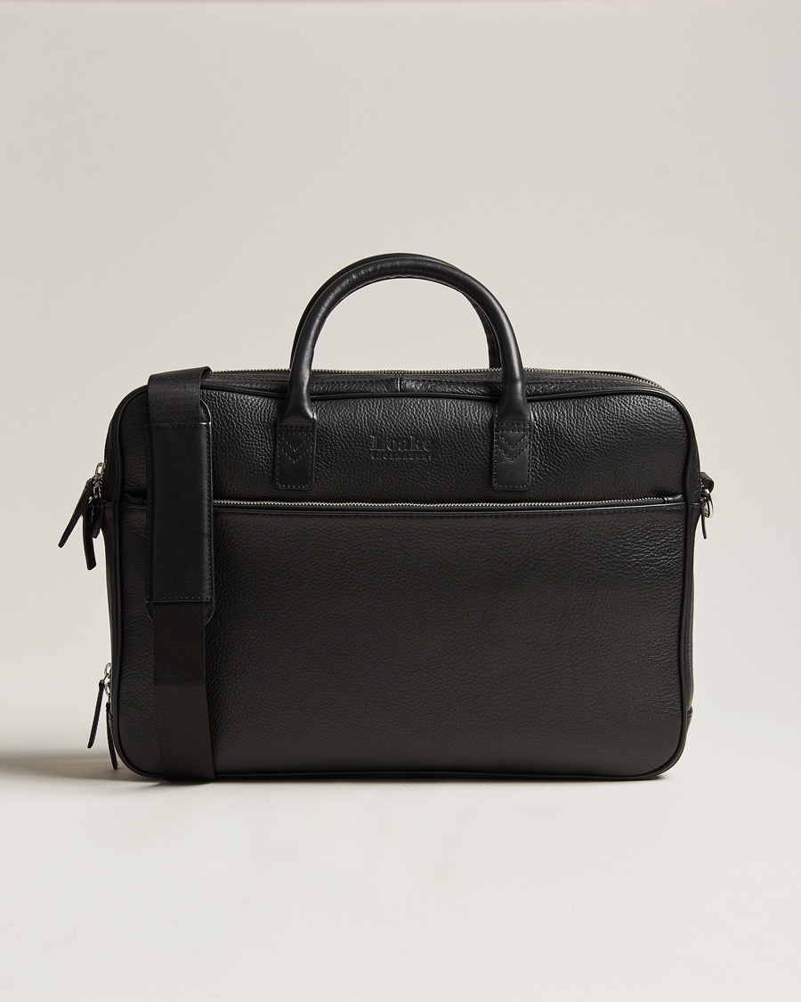 Herre | Dokumentvesker | Loake 1880 | Westminster Grain Leather Briefcase Black