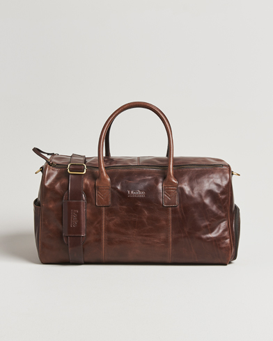 Loake Shoemakers Devon Leather Travel Bag Dark Brown – Brun
