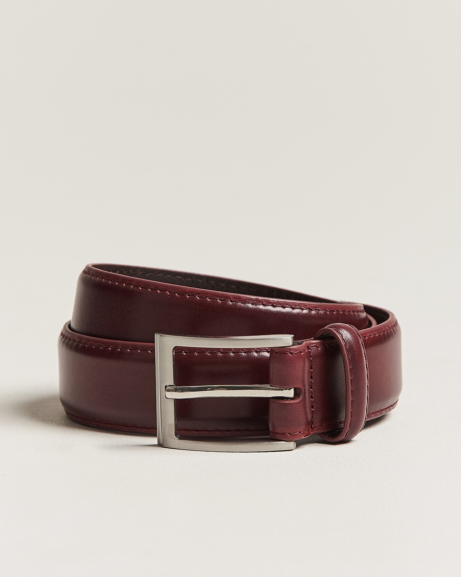 Loake Shoemakers Philip Leather Belt Burgundy – Rød