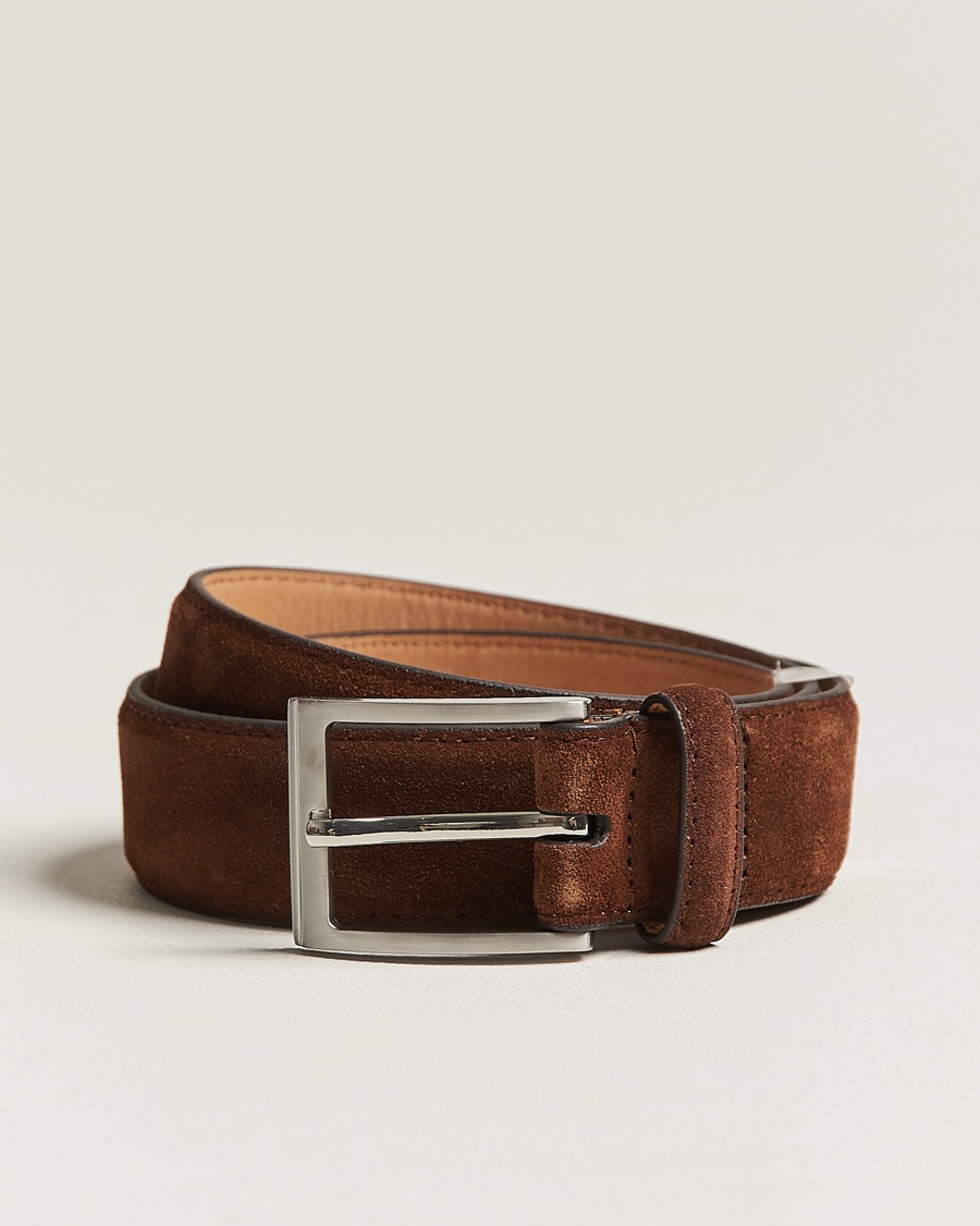 Loake Shoemakers William Suede Belt Brown – Brun