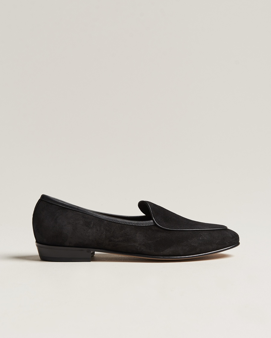 Herre | Sko i mokka | Baudoin & Lange | Sagan Classic Loafers Black Suede