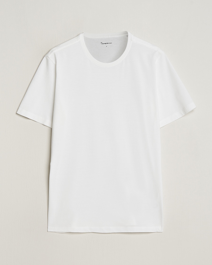 KnowledgeCotton Apparel Agnar Basic T-Shirt Bright White – Hvit