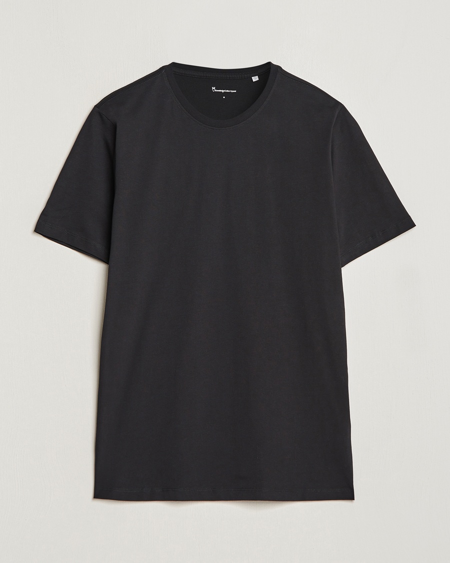 KnowledgeCotton Apparel Agnar Basic T-Shirt Jet Black – Svart