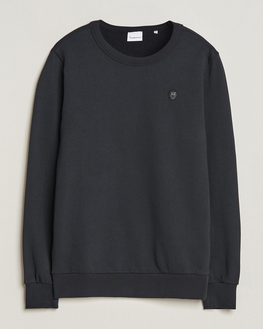 Herre | | KnowledgeCotton Apparel | Erik Badge Sweatshirt Jet Black