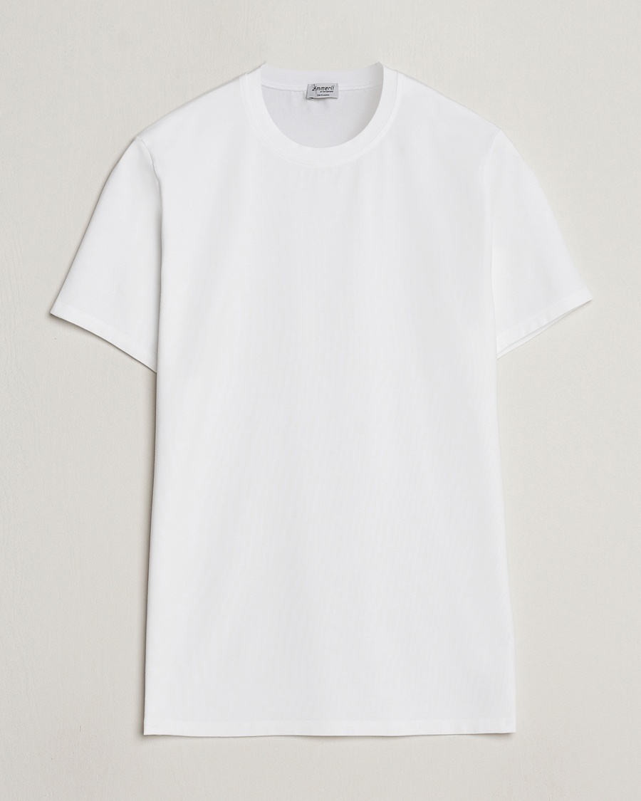 Zimmerli of Switzerland Pureness Modal Crew Neck T-Shirt White – Hvit