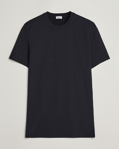 Herre |  | Zimmerli of Switzerland | Pureness Modal Crew Neck T-Shirt Black