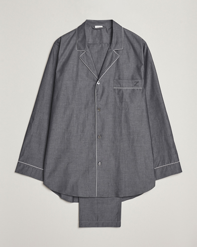 Herre | Pyjamassett | Zimmerli of Switzerland | Mercerised Cotton Pyjamas Dark Grey