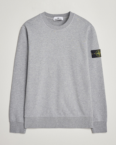 Herre |  | Stone Island | Garment Dyed Cotton Sweatshirt Melange Grey