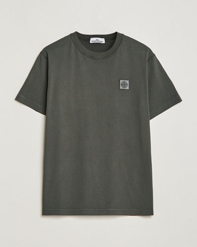 Herre |  | Stone Island | Organic Cotton Fissato Effect T-Shirt Charcoal