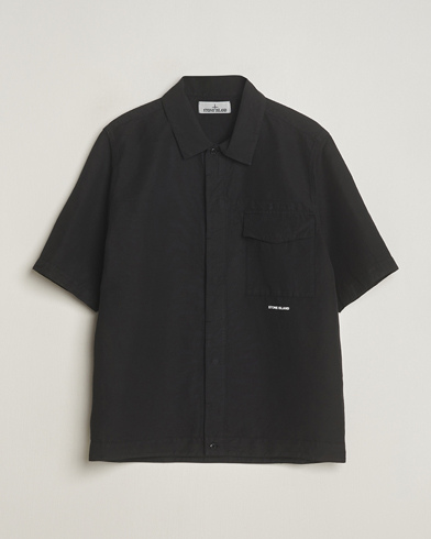 Herre | Nye varemerker | Stone Island | Cotton/Hemp Short Sleeve Shirts Black