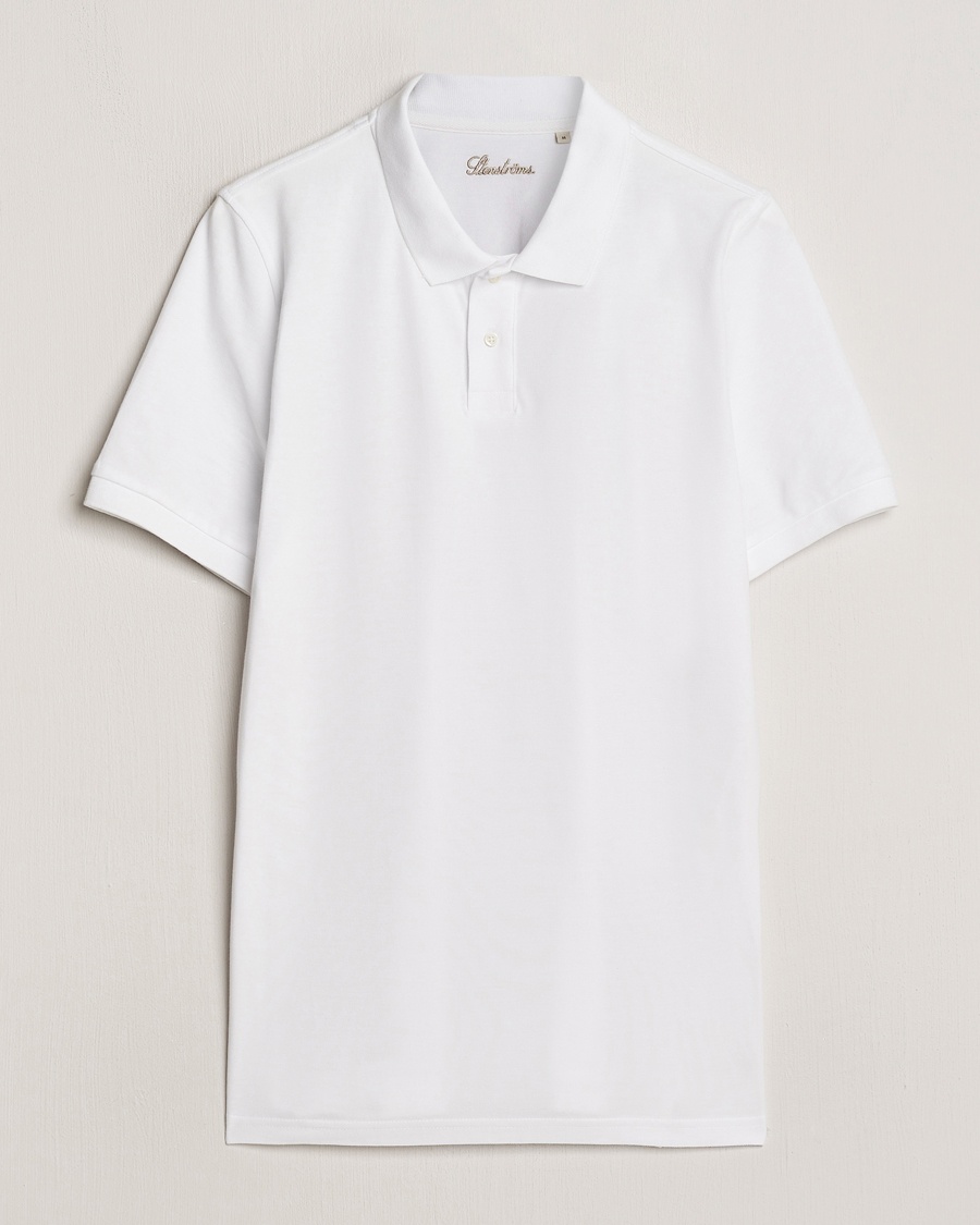 Stenströms Organic Cotton Piquet Polo Shirt White – Hvit