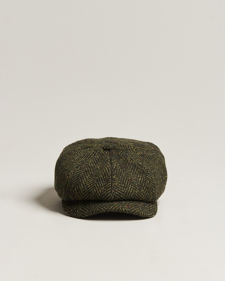 Wigéns Newsboy Retro Donegal Wool Dark Green – Grønn