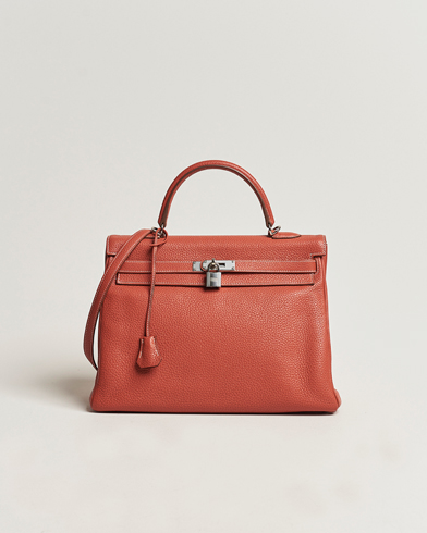 Herre | Gifts for Her | Hermès Pre-Owned | Kelly 35 Handbag Taurillion Clemence Orange 