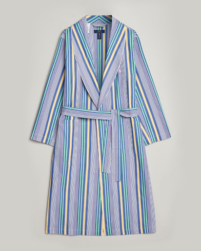 Herre | Pyjamaser og badekåper | Polo Ralph Lauren | Oxford Striped Robe Blue/White