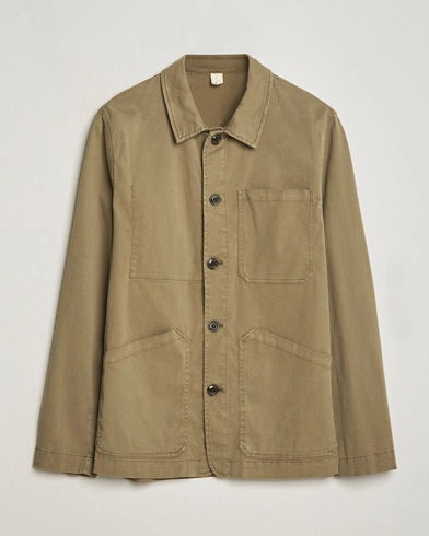Herre | Personal Classics | Altea | Soft Cotton Shirt Jacket Olive