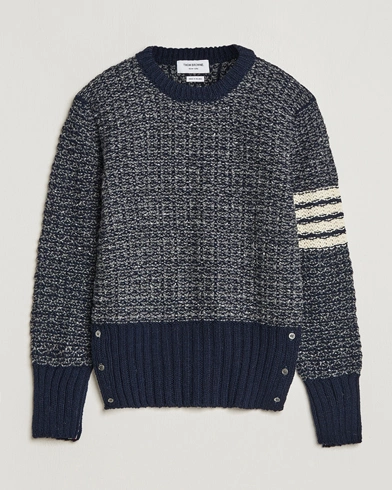 Herre |  | Thom Browne | 4-Bar Donegal Sweater Navy