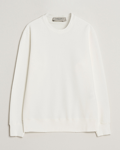 Herre |  | Golden Goose Deluxe Brand | Distressed Jersey Sweatshirt Vintage White