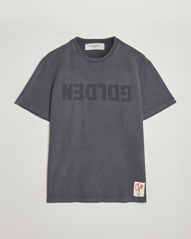 Herre |  | Golden Goose Deluxe Brand | Distressed Cotton Logo T-Shirt Anthracite