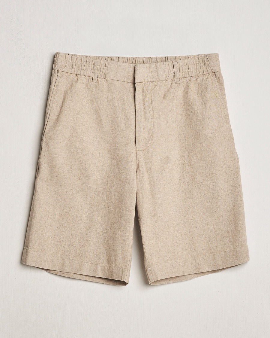 Herre | Shorts | NN07 | Billie Cotton/Linen Drawstring Shorts Oat