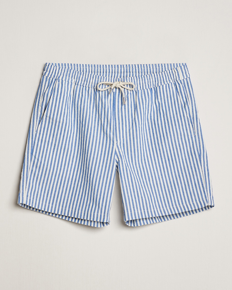 Herre | Drawstringshorts | NN07 | Gregor Striped Drawstring Shorts Blue/White