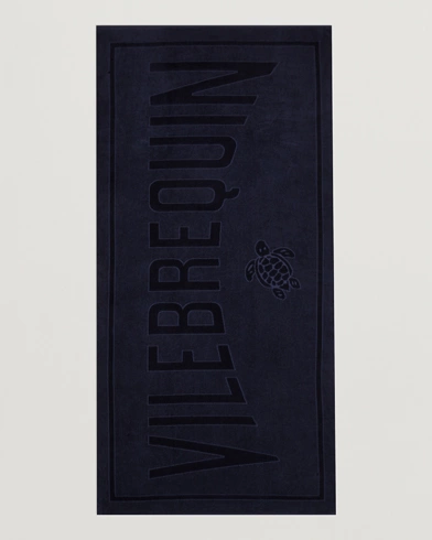 Herre | Vilebrequin | Vilebrequin | Sand Organic Cotton Towel Bleu Marine