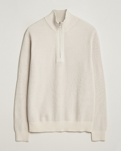 Herre |  | J.Lindeberg | Alex Half Zip Organic Cotton Sweater Moonbeam