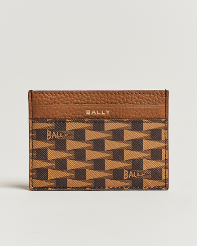 Herre | Bally | Bally | Pennant Monogram Leather Card Holder Brown