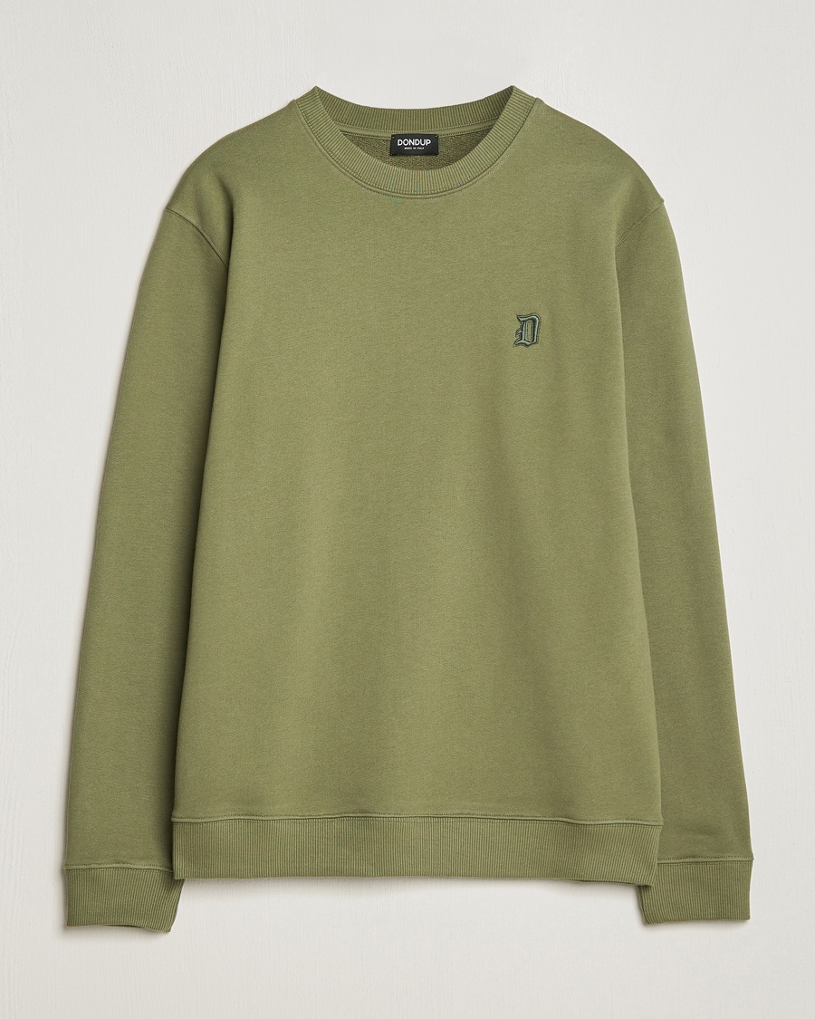 Dondup Loco Crew Neck Sweatshirt Olive Green – Grønn