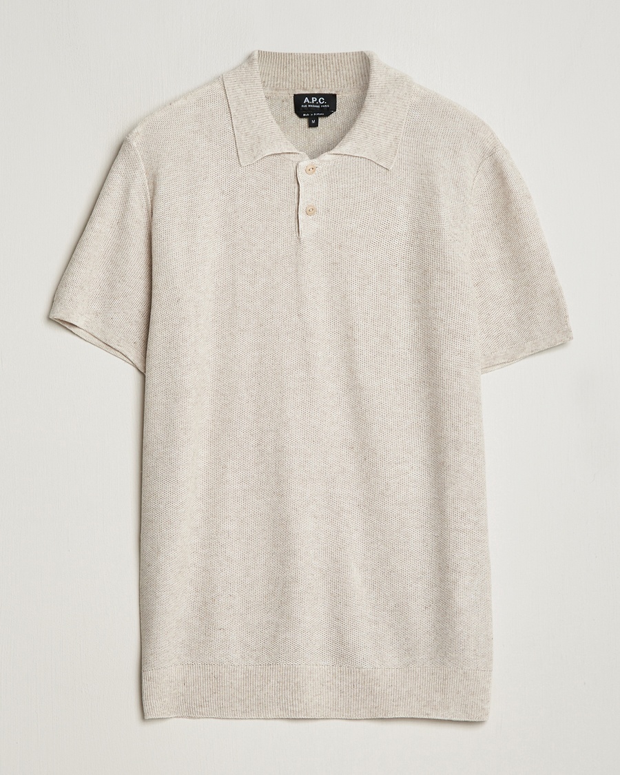 Herre | Klær | A.P.C. | Jay Knitted Polo Beige