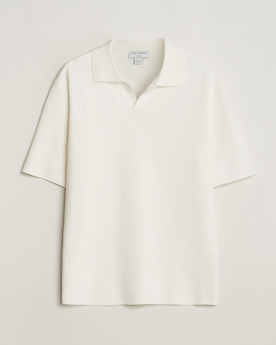Herre |  | Tiger of Sweden | Maelon Linen/Cotton Knitted Polo Summer Snow
