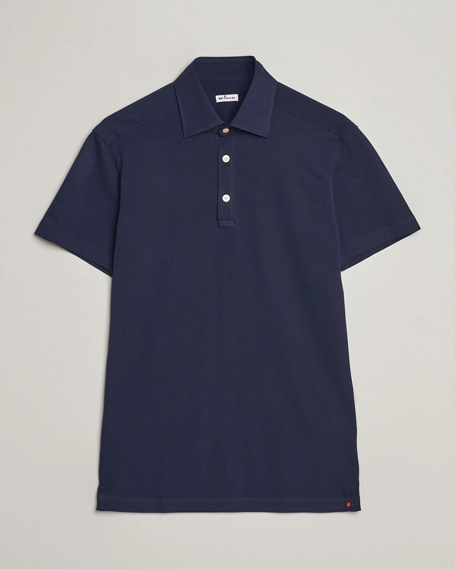 Herre | Pikéer | Kiton | Short Sleeve Jersey Polo Navy