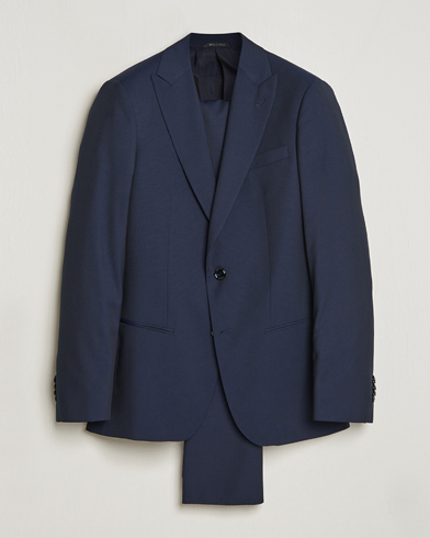Herre | Giorgio Armani | Giorgio Armani | Slim Fit Peak Lapel Wool Suit Navy