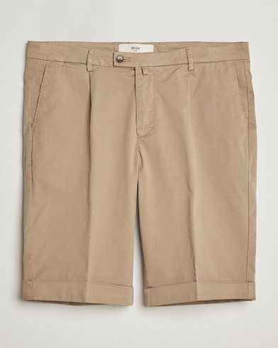 Herre |  | Briglia 1949 | Pleated Cotton Shorts Taupe
