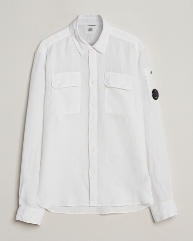 Herre |  | C.P. Company | Long Sleeve Linen Shirt White
