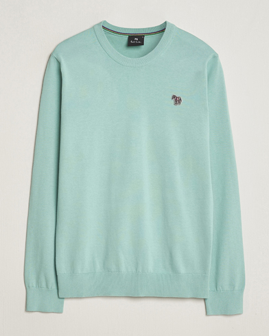 Herre |  | PS Paul Smith | Zebra Cotton Knitted Sweater Mint Green