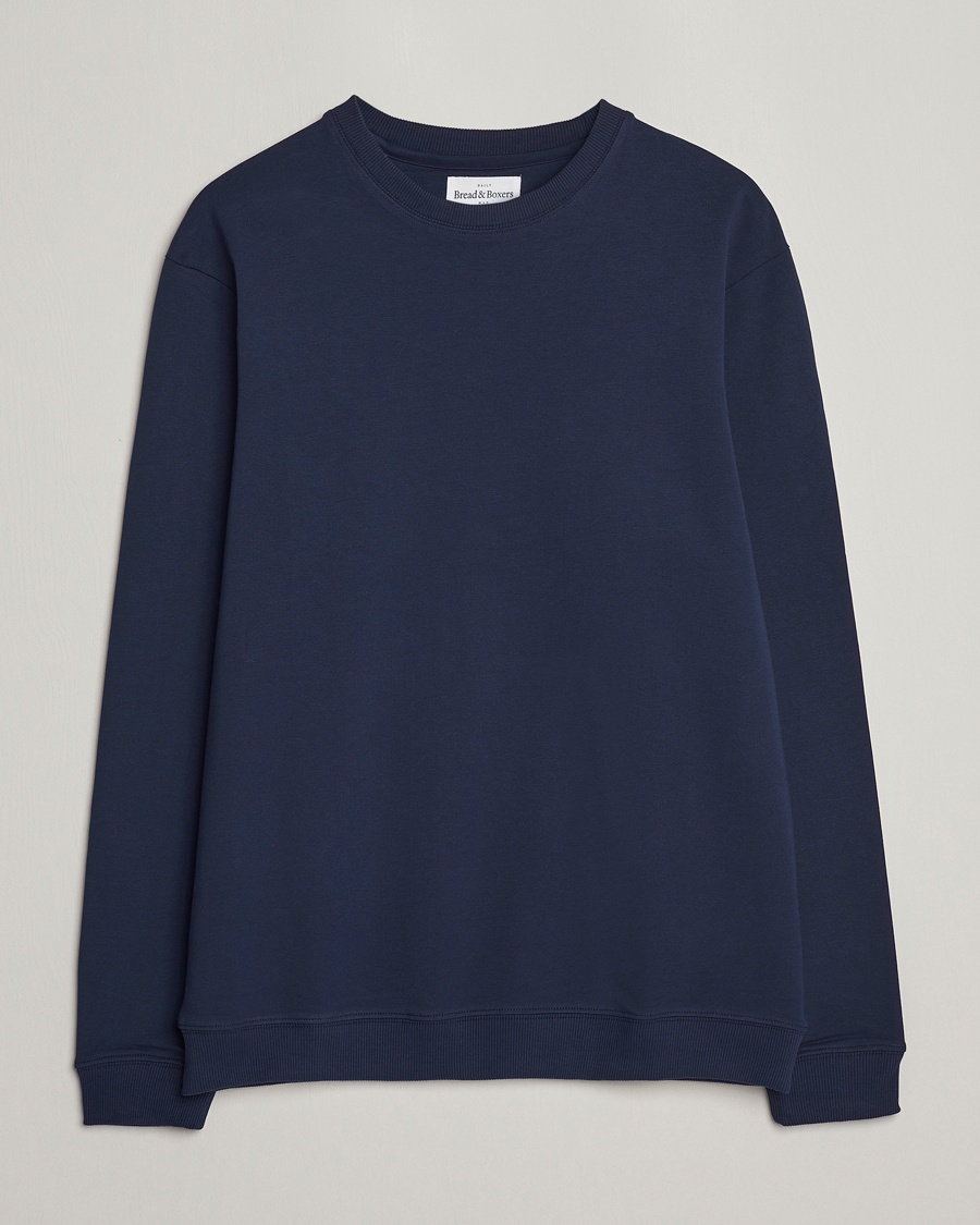 Herre |  | Bread & Boxers | Loungewear Crew Neck Sweatshirt Navy Blue