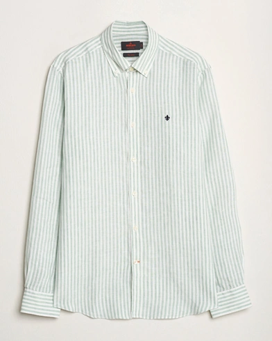  Douglas Linen Stripe Shirt Light Green