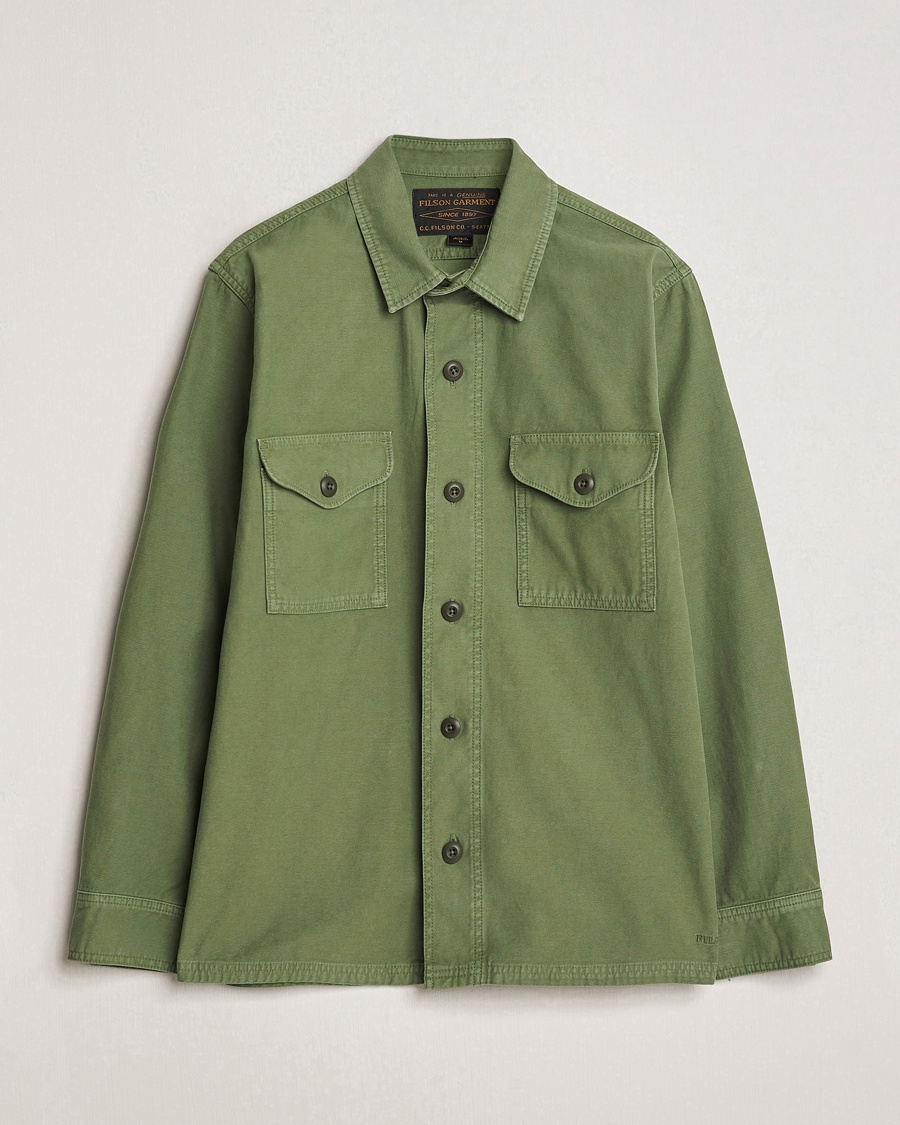 Filson Reverse Sateen Jac-Shirt Washed Green – Grønn
