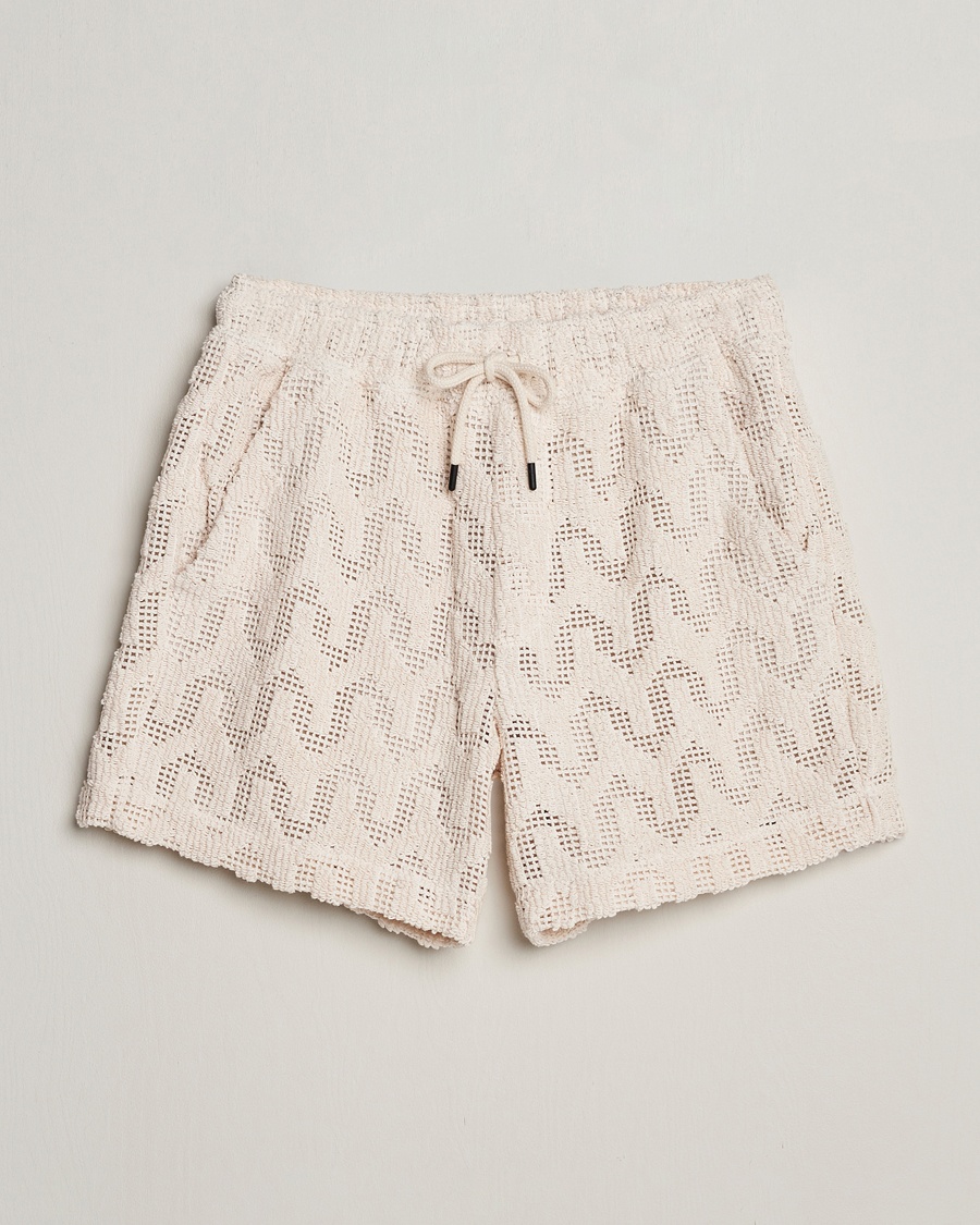  Atlas Cuba Crochet Shorts Off White