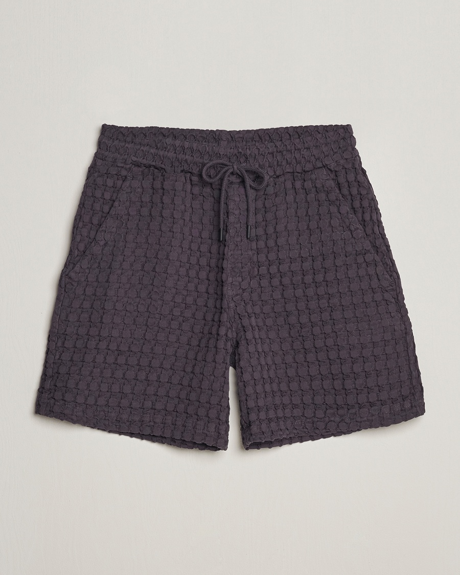 OAS Porto Waffle Shorts Nearly Black – Svart