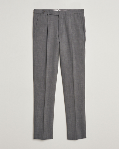 Herre |  | PT01 | Gentleman Fit Wool Stretch Trousers Medium Grey