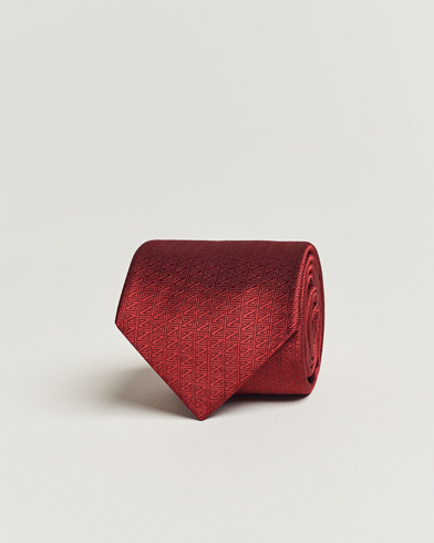 Herre |  | Zegna | Monogram Silk Tie Red
