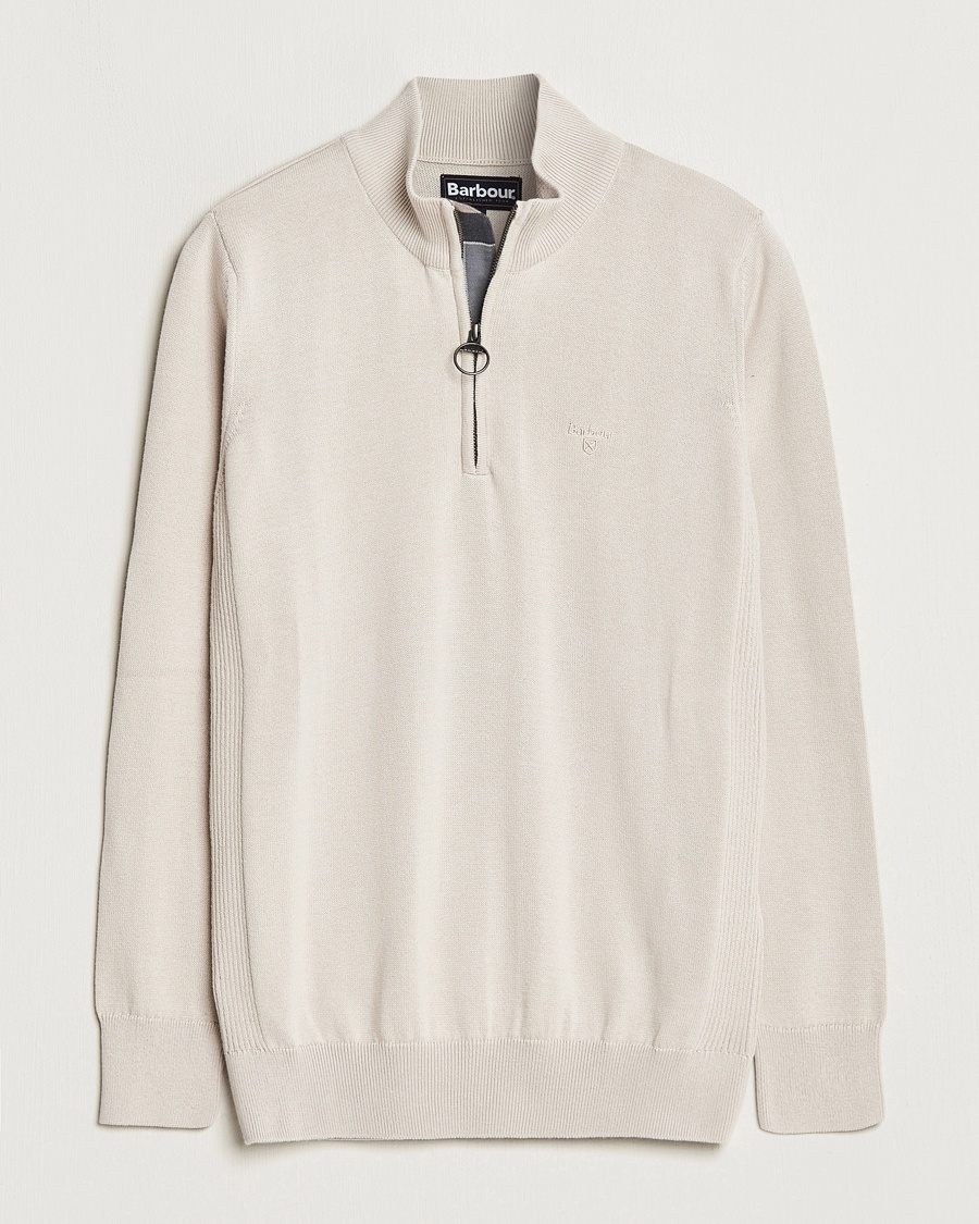 Herre | Half-zip | Barbour Lifestyle | Cotton Half Zip Mist
