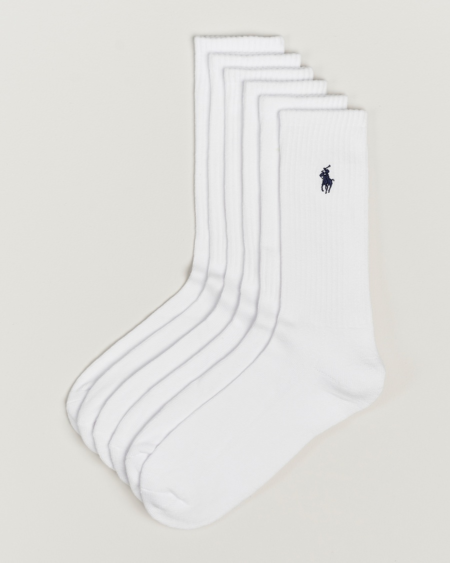 Polo Ralph Lauren Polo Ralph Lauren6-Pack Sport Crew SockWhite – Hvit