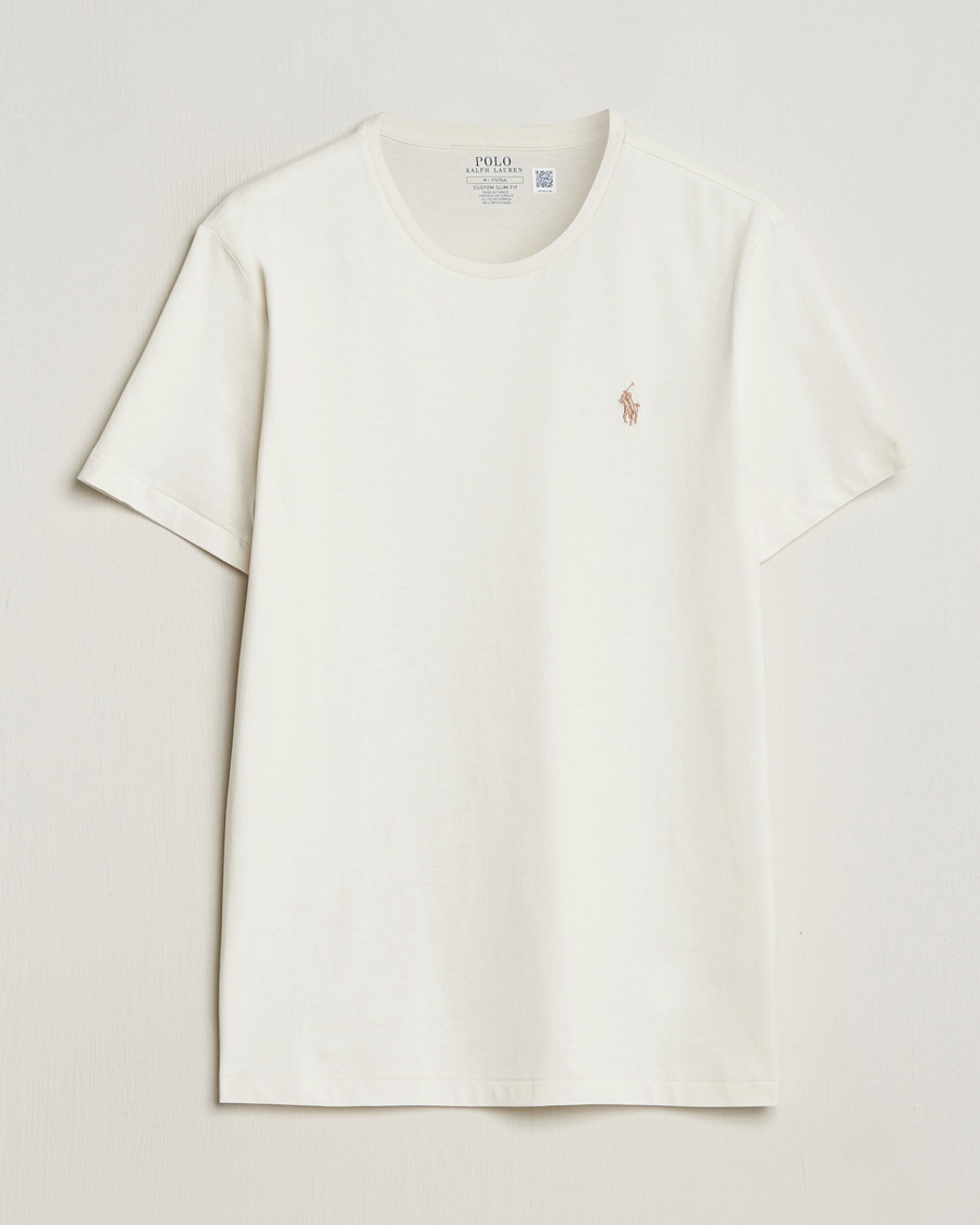Herre | T-Shirts | Polo Ralph Lauren | Crew Neck T-Shirt Parchment Cream